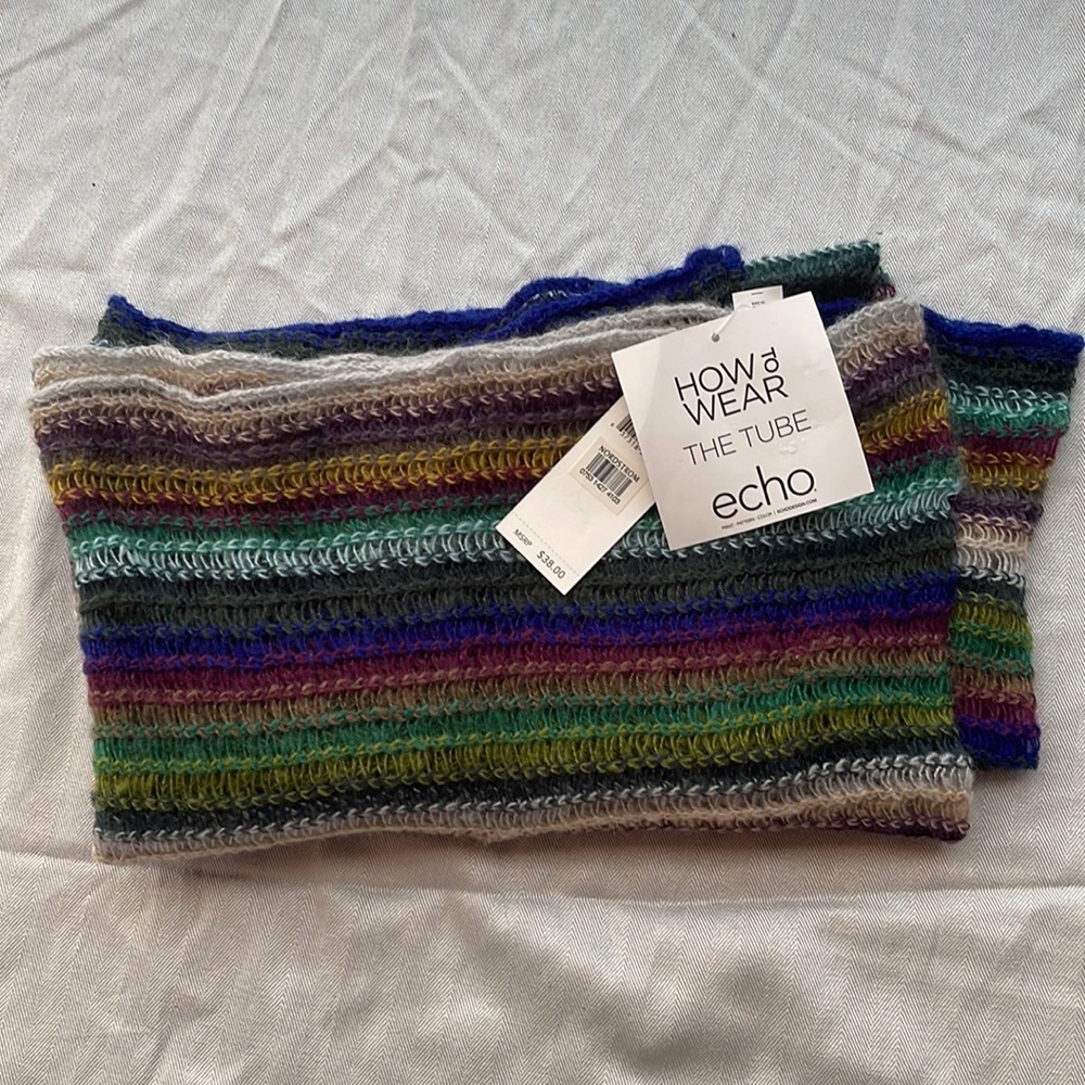 Echo design for Nordstrom tube knit scarf NWT